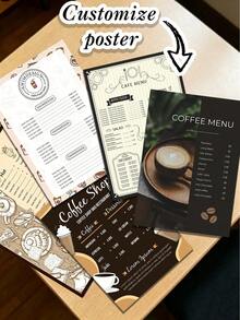 10/20/30/40pcs (Single-Sided Printing) Customized Promotional Posters, Upload Image For Double-Sided Customization. Suitable For Product Promotion, Event Flyers, Corporate Publicity, Customized Menus And Other Commercial Information Customization, Ideal For Small Businesses - Multicolor - View 1