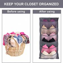 Double-Sided Underwear Storage Bag, Multi-Functional Underwear Packaging Bag, Hanging Bra And Socks Organizer Bag - Multicolor - View 6