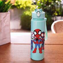 Disney 1pc Cute Cartoon Water Cups, Leak-Proof Plastic Sports Water Bottle, Cute Personalized Gift, Suitable For Outdoor Hiking, School, Office, Perfect Gift - Multicolor - View 5