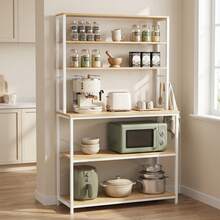 SONGMICS Baker's Racks - Oak and White - View 2