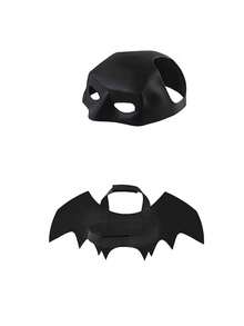 Halloween Pet Mask + Bat Wings 2pcs Set, Cat Cool Mask Adjustable Neck Collar Small Wings Costume, Suitable For Cat Owners, Holiday Pet Dress Up, Halloween Party For Cats To Wear And Transform For Photos - Multicolor - View 12