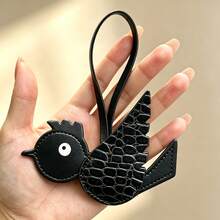 JRESSIAL Bird Hanging Ornament Bag Charm Small Flying Bird Accessory Car Rearview Mirror Pendant Color Block Flying Bird Keychain, DIY Bag Charm, Birthday, Anniversary Exclusive Gift - Black - View 1