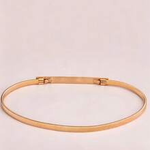 Women's Metal Waist Chain Suitable For Matching With Dresses - Gold - View 2