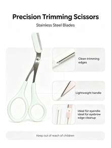 Comes With Eyebrow Scissors With Comb, Retractable Eyebrow Razors And Double‑Ended , Meet Your Different Facial Trimming Needs. - Upgraded Version - View 4