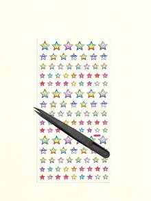 1Set Aesthetic Stickers Journaling Supplies Holographic Glitter Star Decals Vibrant Multicolor Shimmer Ornament For Device Surface Decor For Personal Item Embellishment For Daily Accessory Upgrading - YT-dJ018-020 - View 8
