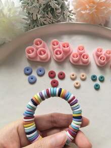 Polymer Clay 3-Hole Round Ring Cutter, Multi-Size Hollow Circle Shape, Suitable For Making Earrings, Brooches, Pendants And Other DIY Crafts. High Precision Soft Clay Cutting Mold. Soft Clay Tools - Hollow Circle - View 4