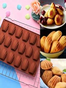 1pc Baking Cake Mold, Baking Utensils, Silicone Cake Mold, Shell Shaped Cake Baking Pan, Handmade DIY Baking Silicone Cake Mold - Multicolor - View 6