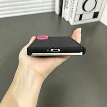 Luxury Matte Anti-Fall Shell With Contrasting Color Lens Frame Design Phone Case Compatible With Samsung ZFold 8 Wide Back Cover - Black Rose Red - View 8