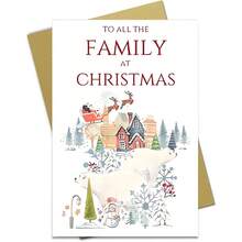1PC-Christmas Greeting Card With Envelope, Premium Paper Holiday Card, Suitable For Family And Friends, Universal Holiday Design, Snowman And Reindeer, Suitable For Anyone, Send Holiday Greetings Card - A - View 7