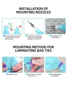 6/9/15 Pcs Cake Decorating Piping Bag & Tips Kit, Reusable Silicone Pastry Bags With Icing Nozzles Converter Cake Scrapers Ring Ties, Baking Tools For Halloween Christmas Birthday - View 4