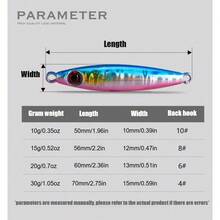1PC 10‑30g Long Cast Metal Jig Lure With Rotatable Single Hook Spinner Blade Hard Fishing Bait For Bass Mackerel Trout Saltwater Freshwater Inshore Offshore - Multicolor - View 6