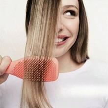 Soft Bristle Hair Brush - Painless Dry & Wet Use, Suitable For All Hair Types (Straight, Curly, Thick, Fine) - Anti-Static, Gentle Scalp Massage, Anti-Tangle Styling Comb, Suitable For Women, Children And Men - Macaron Color - Multicolor - View 1