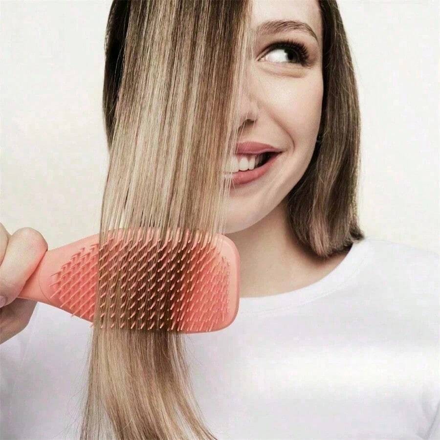 Soft Bristle Hair Brush - Painless Dry & Wet Use, Suitable For All Hair Types (Straight, Curly, Thick, Fine) - Anti-Static, Gentle Scalp Massage, Anti-Tangle Styling Comb, Suitable For Women, Children And Men - Macaron Color - Multicolor - View 1