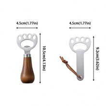 1 Piece Personalized Cat‑Paw Bottle Opener, Custom‑Engraved Stainless‑Steel Bottle Opener, Gift For Beer Lovers, Father's Day Gift, Unique Gift For Men, Groomsmen Gift - Multicolor - View 2