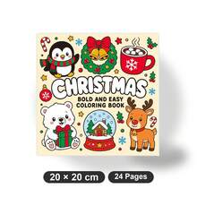 Buku Mewarnai Natal - Buku Mewarnai Dewasa yang Menyenangkan & Menggemaskan, 24 Halaman, Mewarnai untuk Meredakan Stres: Hadiah Sempurna untuk Pecinta Mewarnai (Mewarnai Ruang Nyaman), Ideal untuk Natal, Halloween dan Ulang Tahun, Hadiah Pesta, Hadiah Kembali ke Sekolah - MultiWarna - View 8