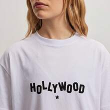 Oversized Graphic Print T-Shirt In Soft Breathable Cotton Unisex For Everyday Casual Wear - White - View 2