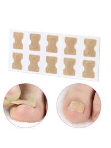 10pcs Built-In Toenail Pads, Glueless Nail Patches, Non-Woven Toenail Patches For Growing Toes, Foot Care And Nail Care - Multicolor - View 2