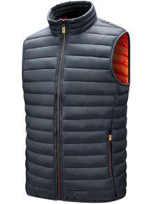 Men Plus Size Down Coats - Apricot - View 1