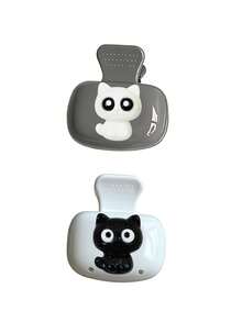 Kitten Toothbrush Holder Set, Kitten-Themed Designs Paired With Premium Toothbrush Holders. Compact, Lightweight, And Easy To Carry, Suitable For Dormitories, Schools - Multicolor - View 12