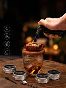 Smoker Set, Wooden Scented Smoker Set, Infuser Set, Suitable For Beverage Smoking Set, Suitable For Father, Husband, Friend - A - View 4
