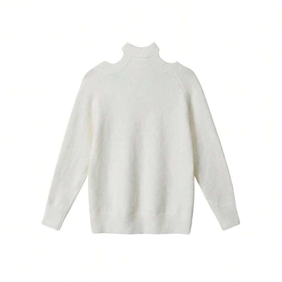Women Sweaters - Off-white Apricot - View 1