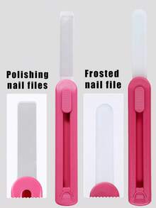 1/2pcs Nano Nail File, Polishing Nail Care Tool, Frosted Nail Repair Tool, Suitable For Gentle Manicure, Nail Removal, Foot Care, Minimalist Design, Smooth Polishing, Suitable For Hairstylists And Beauty Enthusiasts To Use - Multicolor - View 12