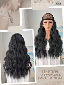 HEYPINK Clip-In Hair Extensions, Natural Black, 24 Inch, 4 Pieces, Long Wavy Synthetic Hair Extensions, Suitable For Women And Girls Daily Use - Black - View 6