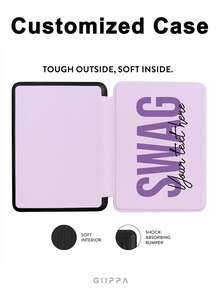 GIIPPA 1pc Customized Name Kindle E-Reader Protective Case, With Auto Wake/Sleep Function, Lightweight And Portable, Suitable For Clara BW/Libra Colour/Clara Colour/Clara 2E, Paperwhite 10th/11th/12th, Kindle(Colorsoft)/10th/11th/12th And Other Popular Models, Kindle Accessories/Kindle Protective Case, Graduation Gift, Valentine's Day Gift, Birthday Gift - Multicolor - View 2