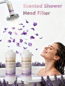 2pcs Upgraded Fragrance Shower Filter, Includes Latest VC Gel And Dechlorination Balls, Enhanced Fragrance And Filtration Capability, Long-Lasting Scent, Deep Water Purification, Care For Skin And Hair Health, Loved By Men And Women, Great Gift Item - Multicolor - View 1