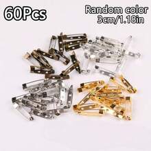 20/40/60Pcs Brooch Backing Bases, Random Color DIY Jewelry Pin Making Accessories, Used For DIY Jewelry Pin Bases, Clasp Accessories - Multicolor - View 15