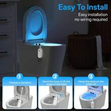 Toilet Light And Bathroom Light, Motion Sensor Night Light, Smart Light Sensor, Wide Angle Coverage, 8 Colors Optional, Ideal Gift Choice, Suitable For Bathroom And Hallway - Toilet Sensor Light - View 9