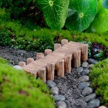 5pcs Miniature Resin Dock Bridge & Artificial Foam Moss Stone Set, Fairy Garden Micro Landscape Decor, Suitable For DIY Potted Plants, Succulents And Terrarium Decoration - A - View 4