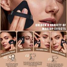 49 Pcs/1PC All‑In‑One Makeup Collection, 30 Pcs New Black Makeup Brushes,18 Pcs Assorted Makeup Accessories And 1 Black Makeup Wash Bag, Makeup Sponges, Headband, Cleaning Tools For Home & Travel Makeup - Black - View 4