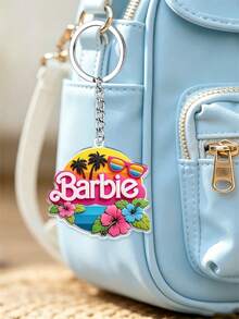 Splendor Summer Vacation Style Acrylic Keychain, Palm Tree Flower Silhouette Bag Hanger, Decorative Key Ring, Backpack Handbag, Girls' Gift - Multicolor - View 11