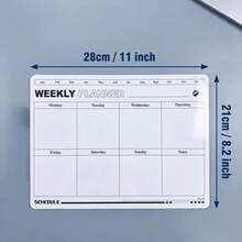 Magnetic Refrigerator Calendar, Adheres To Refrigerator Surface, Convenient For Storage And Retrieval - Weekly Planner Writing Area, Reusable Whiteboard, Suitable For Scheduling, Reminders, Shopping Lists, Functional Design | Magnetic Feature - Multiple Styles - View 5