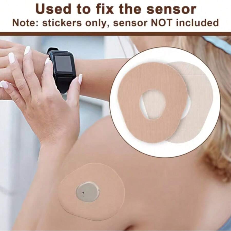 1 Set 10pcs Beige Omnipod 5 Adhesive Patches, Waterproof Sweat-Resistant Hypoallergenic Latex-Free, Omnipod Dash Pre-Cut Cover Stickers - Multicolor - View 1