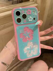 Atmospheric Shell Texture Hibiscus Flower Phone Case Compatible With Apple 17 Pro Max 16 15, Girly Style - Multicolor - View 1