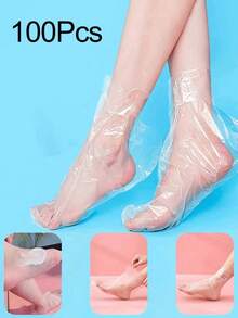 1Set/1Pair White Moisturizing Relief Socks, Reusable Spa Moisturizing Socks, Use With Your Favorite Lotions Skin Repair, Home Foot Care, Travel Foot Care, Feet Care, Foot Mask, Pedicure Tools - White - View 8