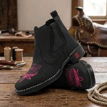 Bota Feminina Country Texana Rodeio Cano Curto Cowgirl Roça - Preto - Visão 8