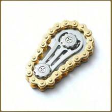 Metal Bicycle Chain Gear, Rainbow Electroplated Sprocket Fingertip Chain Toy, Adult And Teen Stress Relief Fingertip Toy, Silent Smooth Rotating Anti-Anxiety Desktop Fingertip Gift, For Male Friends - View 6