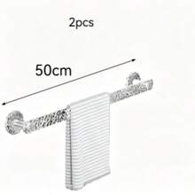 Transparent Punch-Free Acrylic Bathroom Towel Rack, Slipper Hanger, Convenient For Draining, Space-Saving, Multiple Combinations Available, Suitable For Kitchen, Bathroom, And Toilet Storage - White - View 7