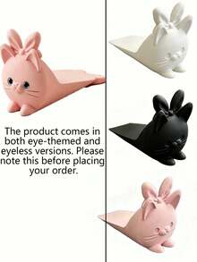 3D Printed Cute Pink Cat Door Stopper, Creative Rabbit Ear Cat Design, Non-Slip And Wear-Resistant, Prevents Hands From Being Pinched And Doors From Slamming, Suitable For Home And Office Environments, Ideal For Daily Use, Easter, Mother's Day And Other Holidays - Multicolor - View 9