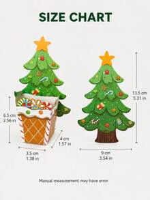 10pcs Reusable Christmas Tree Candy Boxes, Holiday Cartoon Design, Cute Holiday Dessert Packaging, Suitable For Cookies, Chocolates, Party Favors, Christmas Parties, Gifts And Tabletop Decor - Multicolor - View 6