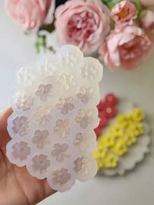 1PC 20-In-1 Flower Silicone Mold, Creative DIY Small Flower Mold For Aromatherapy Candles, Home Decor / Gift Making Epoxy Resin Mold, Handicrafts Casting Molds, Art Decorations Plaster Mould - 01-straight-eared Rabbit Tray Silicone Mold - View 3