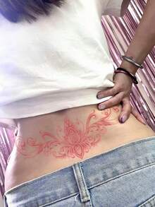 1pc Temperature‑Sensitive Color‑Changing Mandala Lotus Scroll Pattern Temporary Tattoo Sticker, Realistic Fake Tattoo Design, Suitable For Daily Wear, Bachelorette Party Favors, Music Festivals, Games, Graduation Gifts, Lasts 3‑5 Days - Multicolor - View 7