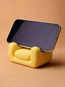 Cream Style Mini Sofa Phone Stand, Cute Creative Desktop Tablet Holder, Hands-Free Sofa Shaped Decor, Suitable For Desk Office Bedroom Living Room, Gift For Female Friends And Home Decor Enthusiasts - Multicolor - View 4