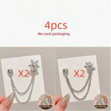 2/4/5/6/10pcs Slouchy Pants Cuff Hem Clips, Anti-Dragging Chain Magnetic Buckle, Pants Length Shortener, Invisible Fixing Clip, Hidden Buckle - Multicolor - View 9