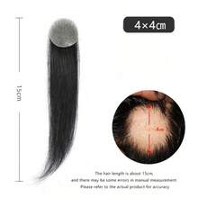 Unisex Front Hairline Bangs & Sideburns Hair Piece, Invisible Bald Spot Cover Hair Patch For Men - Black - View 24