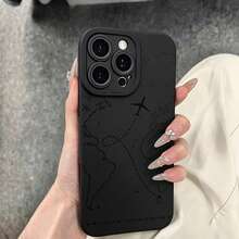 Travel-Nspired 飛機航線設計手機殼 適用 18 Pro Max 17 16 15 14 13 12 11 Plus Pro 軟殼 - 黑色 - 查看 3