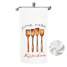 2Pcs Kitchen Tableware Pattern Personality Design Hand TowelsSoft, Absorbent  LintFree Kitchen  Bathroom Towels With  Perfect For Spring,Valentine'S Day  Birthday Gifts, Machine Washable, Modern Cartoon Design - Multicolor - View 2